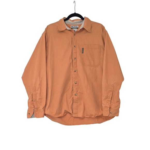 Columbia Other - Columbia Mens Burnt Orange Long Sleeve Button Down Cotton Shirt Large